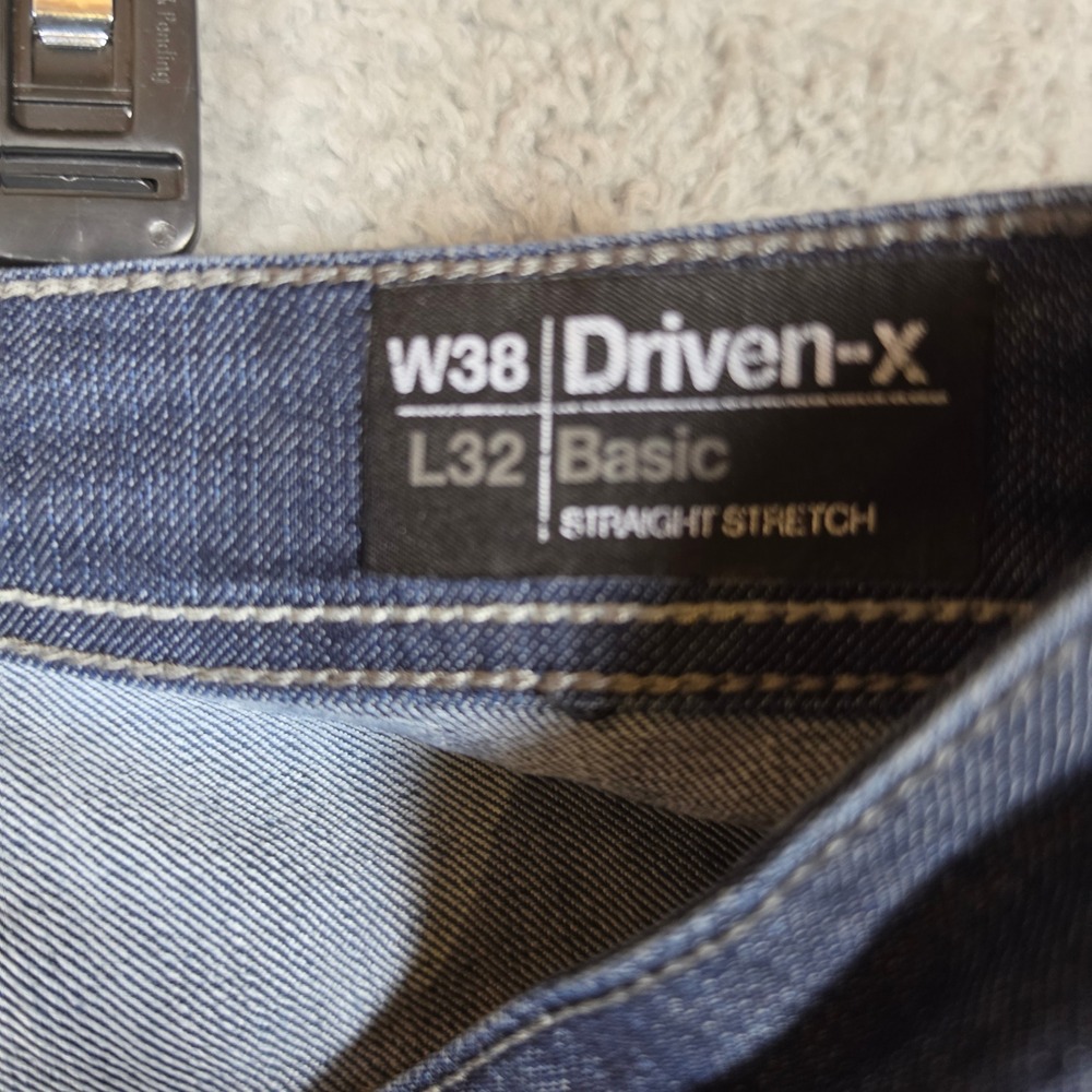 Buffalo Jeans Mens 38x32 Blue Excellent Straight Leg Stretch Denim Driven-X - Picture 7 of 9